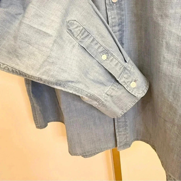 Levi's Men's 2XL Blue Denim Long Sleeve Button-Up Shirt Casual Chambray - Picture 8 of 14